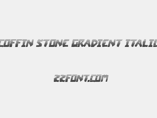 Coffin Stone Gradient Italic