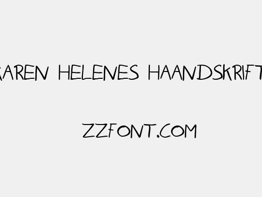 Karen Helenes haandskrift