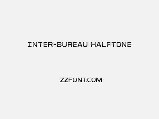 Inter-Bureau Halftone