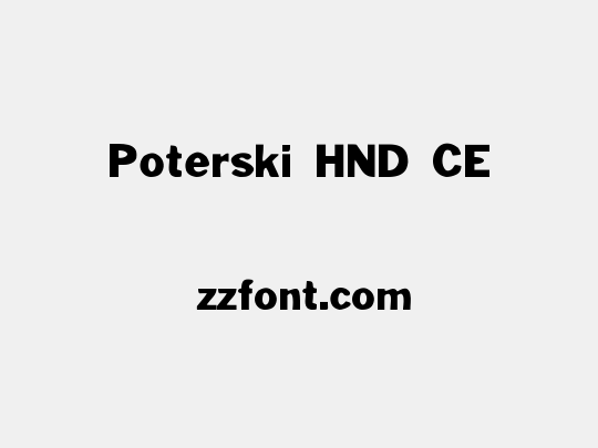 Poterski HND CE