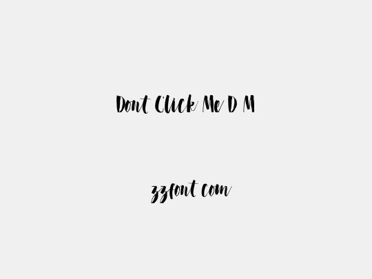 Dont Click Me DEMO