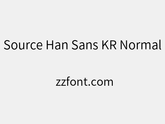 Source Han Sans KR Normal