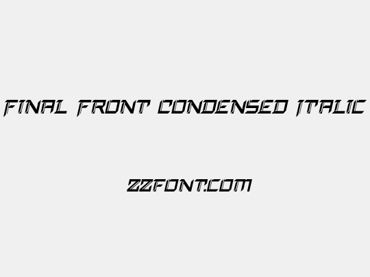 Final Front Condensed Italic
