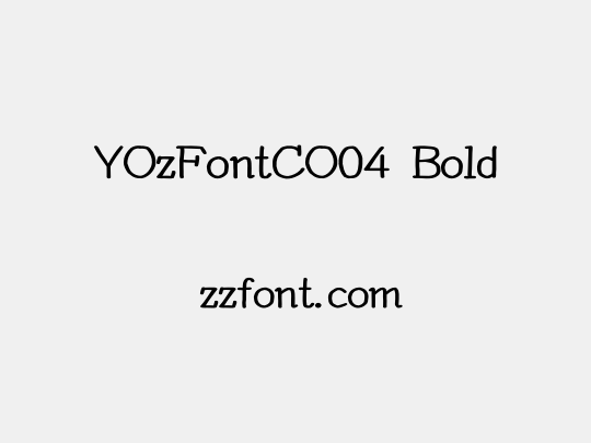 YOzFontCO04 Bold