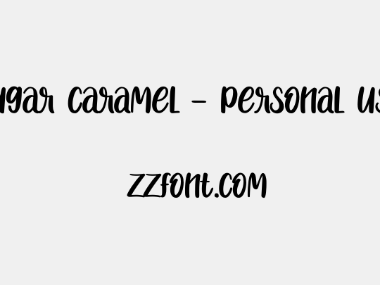 Sugar Caramel - Personal Use