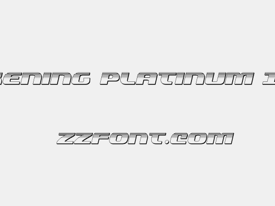 Quickening Platinum Italic