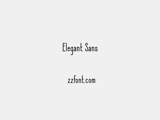 Elegant Sans