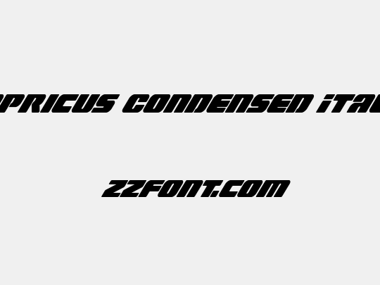 Capricus Condensed Italic