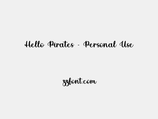 Hello Pirates - Personal Use