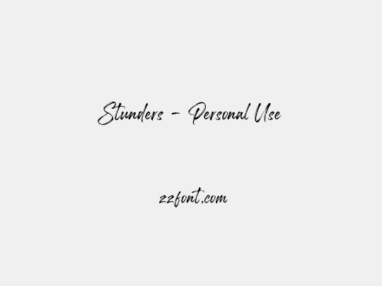 Stunders - Personal Use