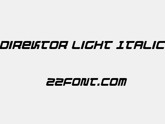 Direktor Light Italic