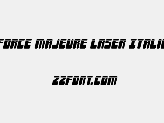 Force Majeure Laser Italic