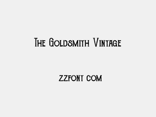 The Goldsmith Vintage