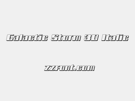 Galactic Storm 3D Italic
