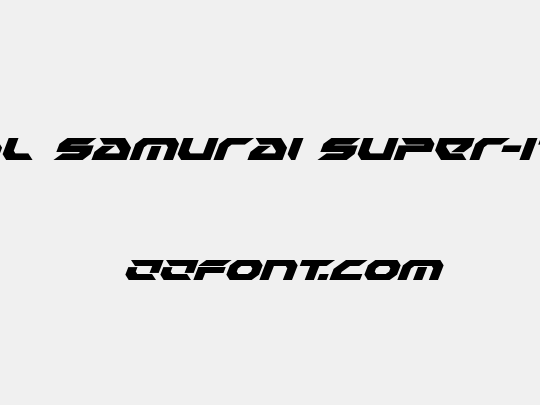 Royal Samurai Super-Italic