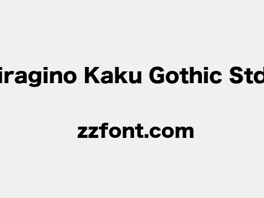 Hiragino Kaku Gothic StdN