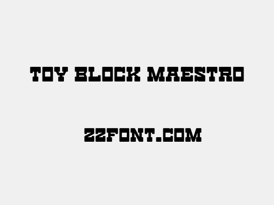 Toy Block Maestro