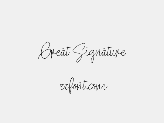 Great Signature