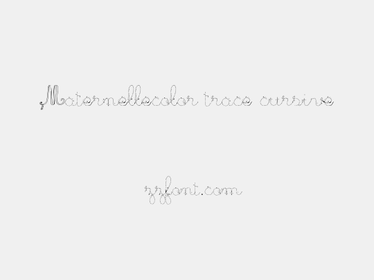 Maternellecolor trace cursive