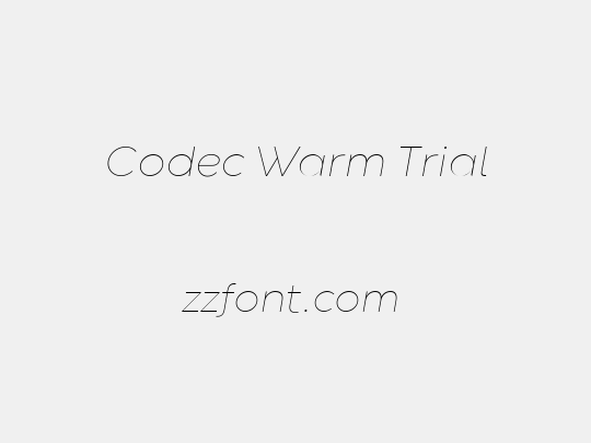 Codec Warm Trial