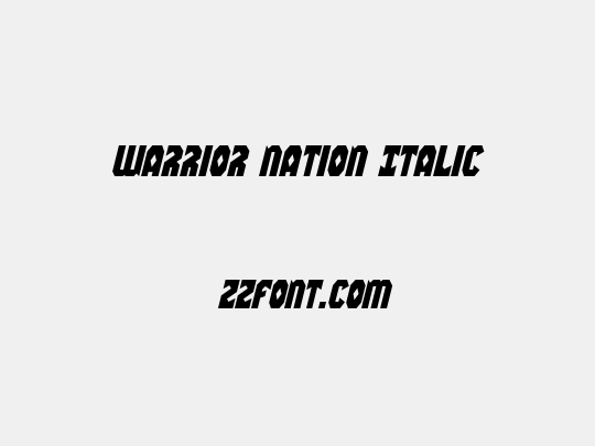 Warrior Nation Italic