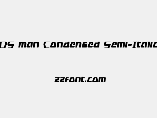 DS man Condensed Semi-Italic