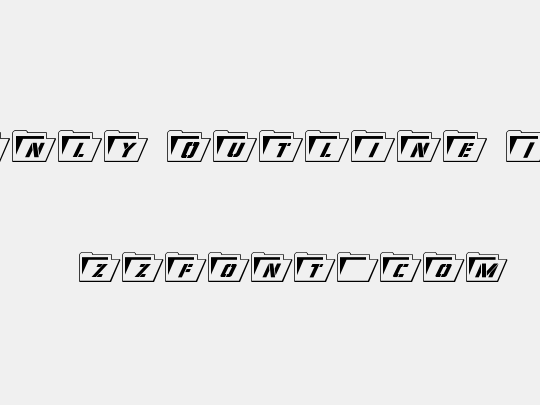 Eyes Only Outline Italic