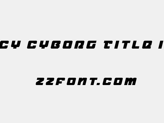 Legacy Cyborg Title Italic