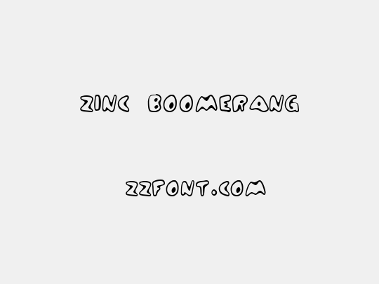 Zinc Boomerang