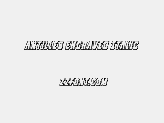 Antilles Engraved Italic