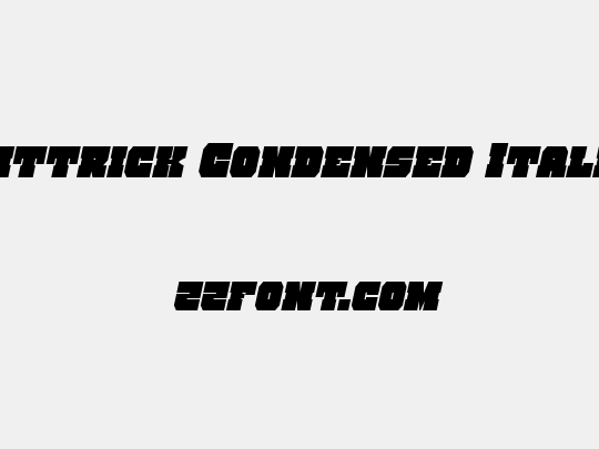 Kittrick Condensed Italic