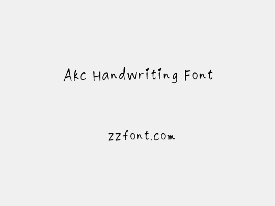 Akc Handwriting Font