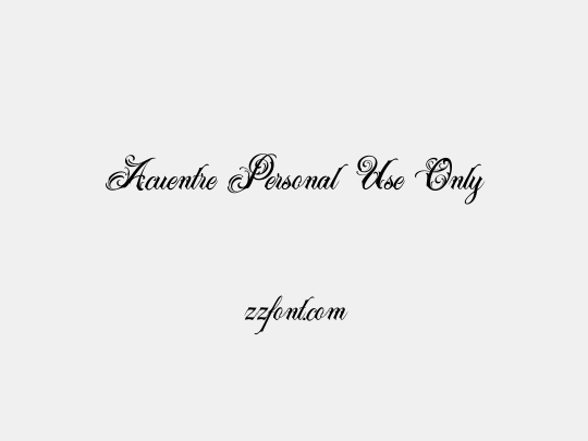 Acuentre Personal Use Only