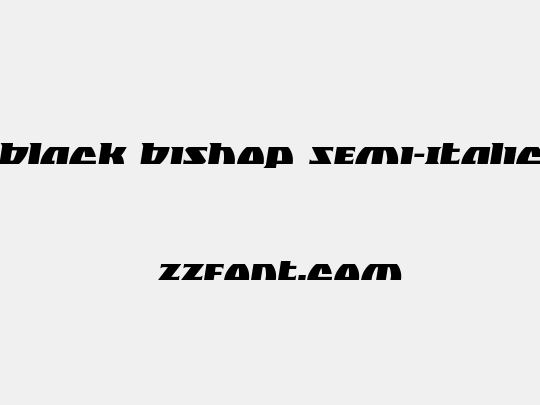 Black Bishop Semi-Italic