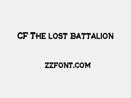 CF The lost battalion