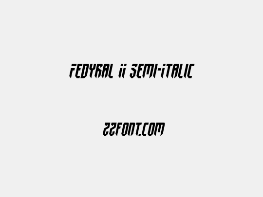 Fedyral II Semi-Italic