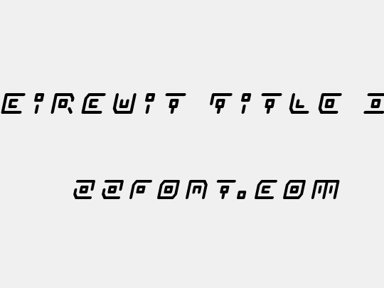 Neon Circuit Title Italic