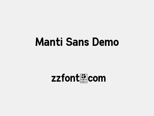 Manti Sans Demo