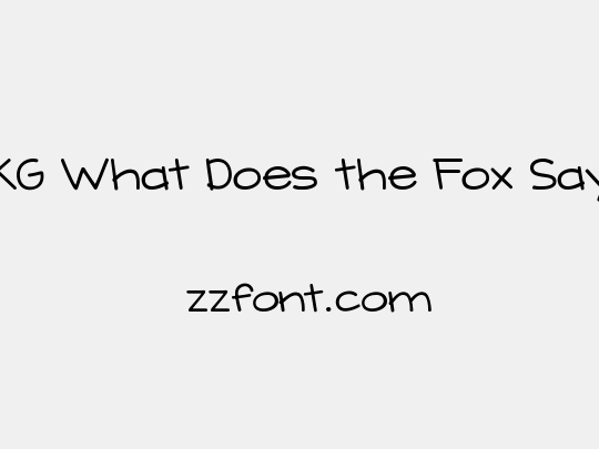 KG What Does the Fox Say