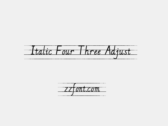 Italic Four Three Adjust