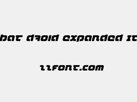 Combat Droid Expanded Italic