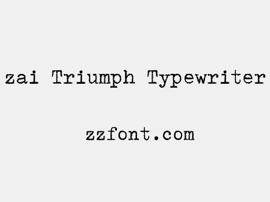 zai Triumph Typewriter