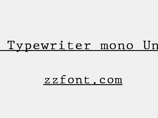 JMH Typewriter mono Under