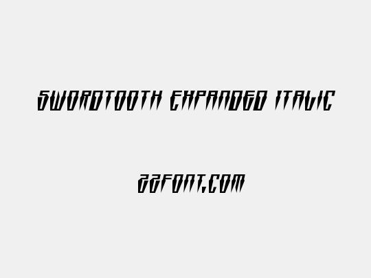 Swordtooth Expanded Italic