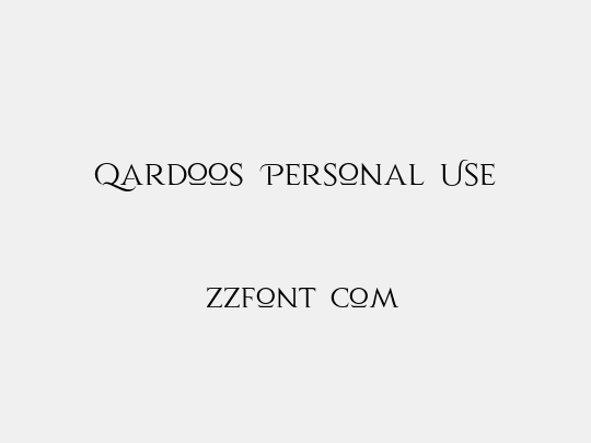 Qardoos Personal Use
