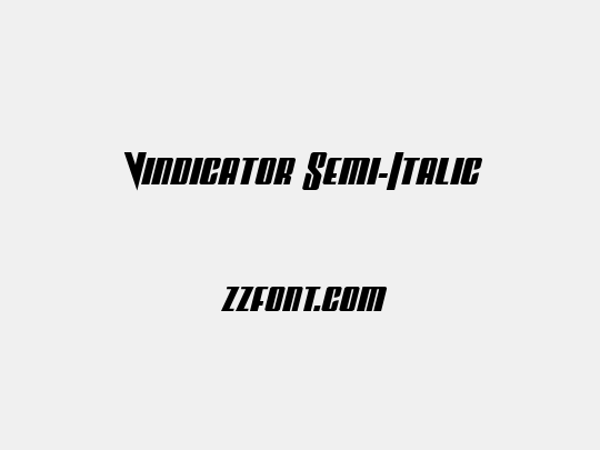 Vindicator Semi-Italic
