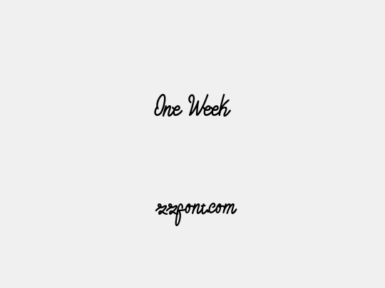 One Week