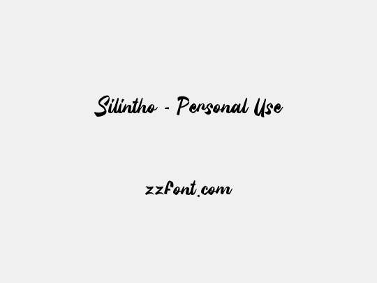 Silintho - Personal Use