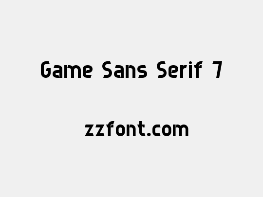 Game Sans Serif 7