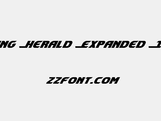 Shining Herald Expanded Italic